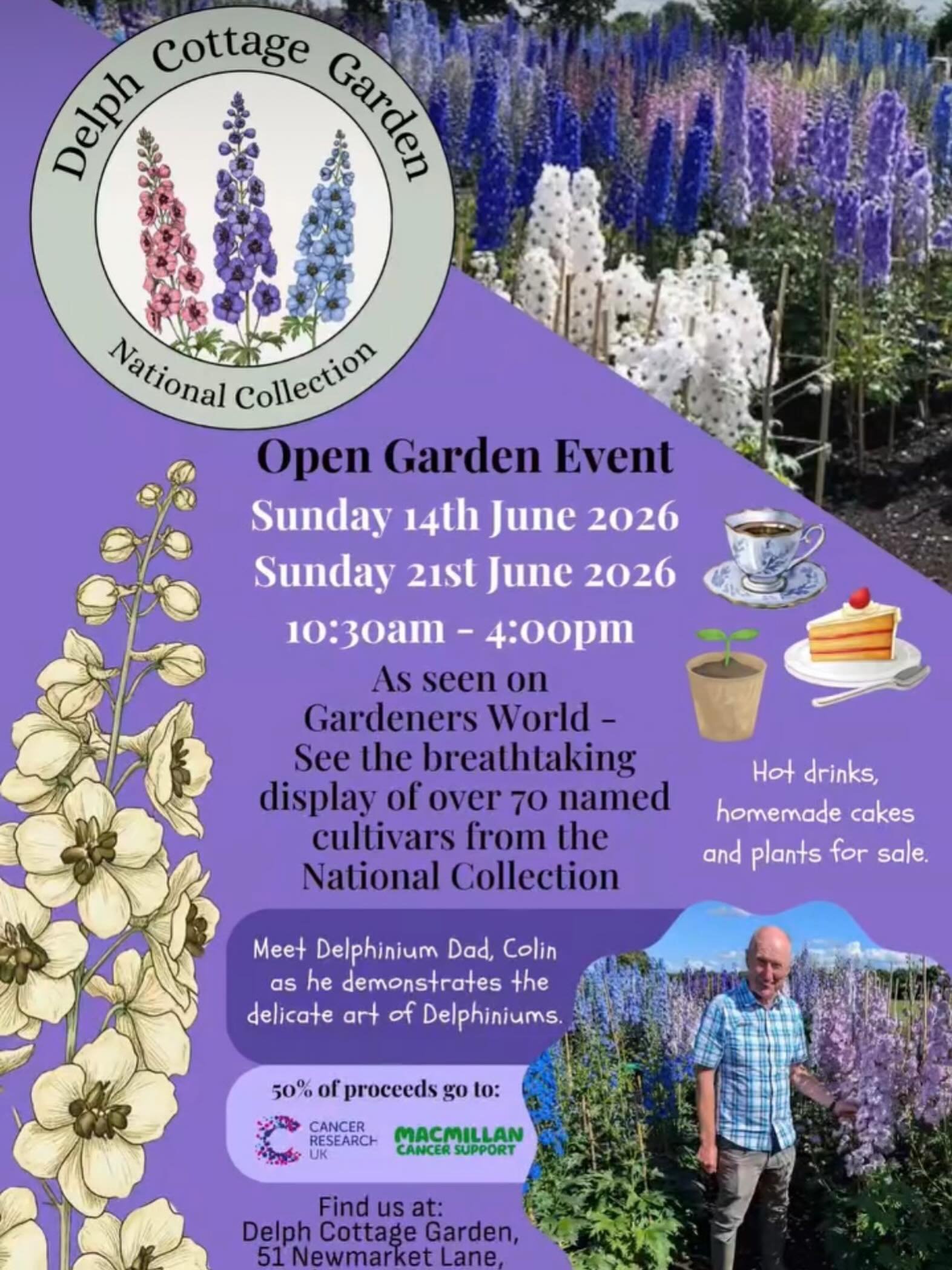As seen on gardeners world, calendar news yesterday, plants in the national archives as they are so rare&hellip;&hellip;&hellip;. Dad is opening for his annual open Sundays this coming weekend and next. The National Delphinium collection in Leeds- we