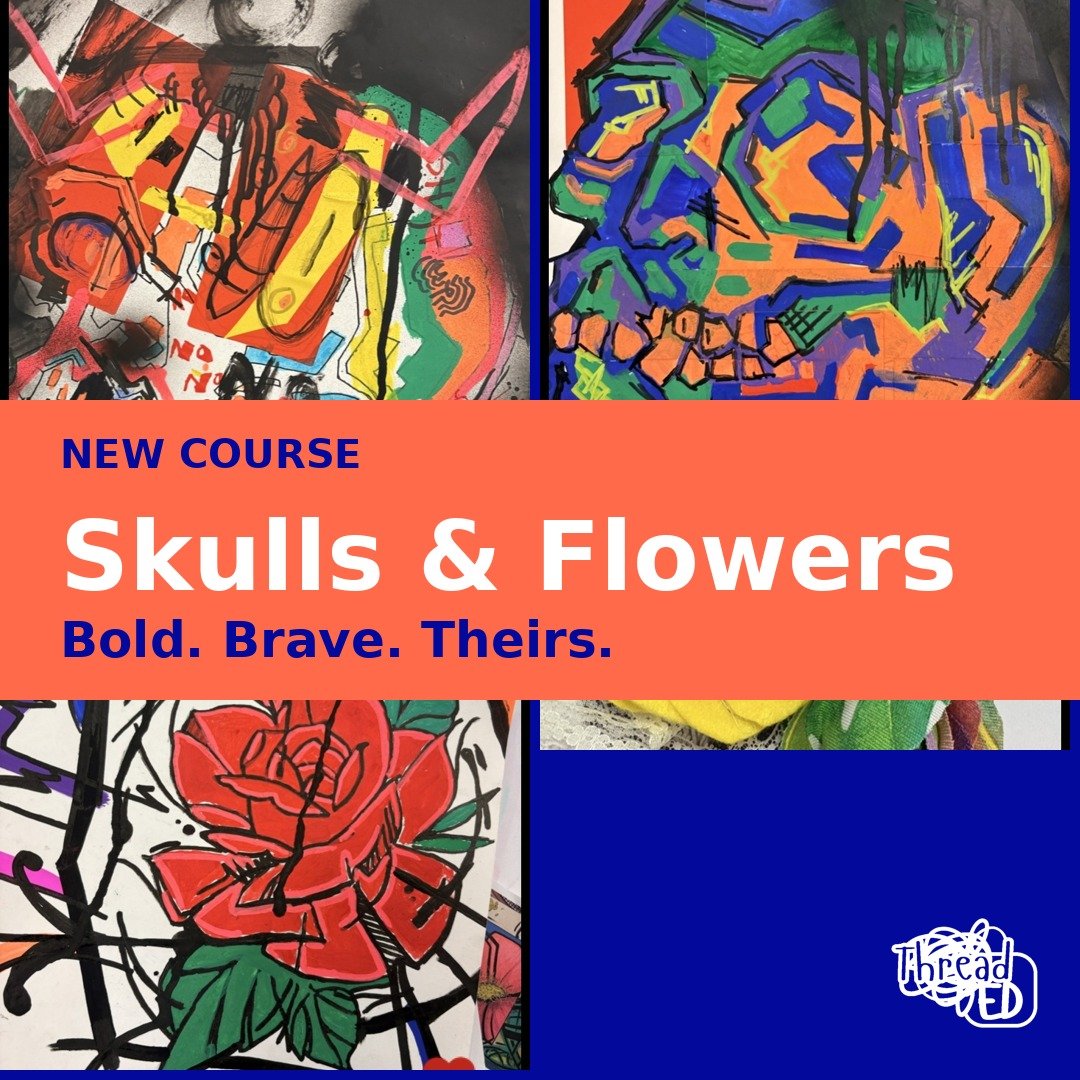 It's only just started&hellip; and WOW. 🔥

Our new Skulls &amp; Flowers course is already buzzing &mdash; and the confidence in the room? You can see it jumping off the page.

Bold graffiti skulls. Roses in every colour. 3D flowers made from fabric 