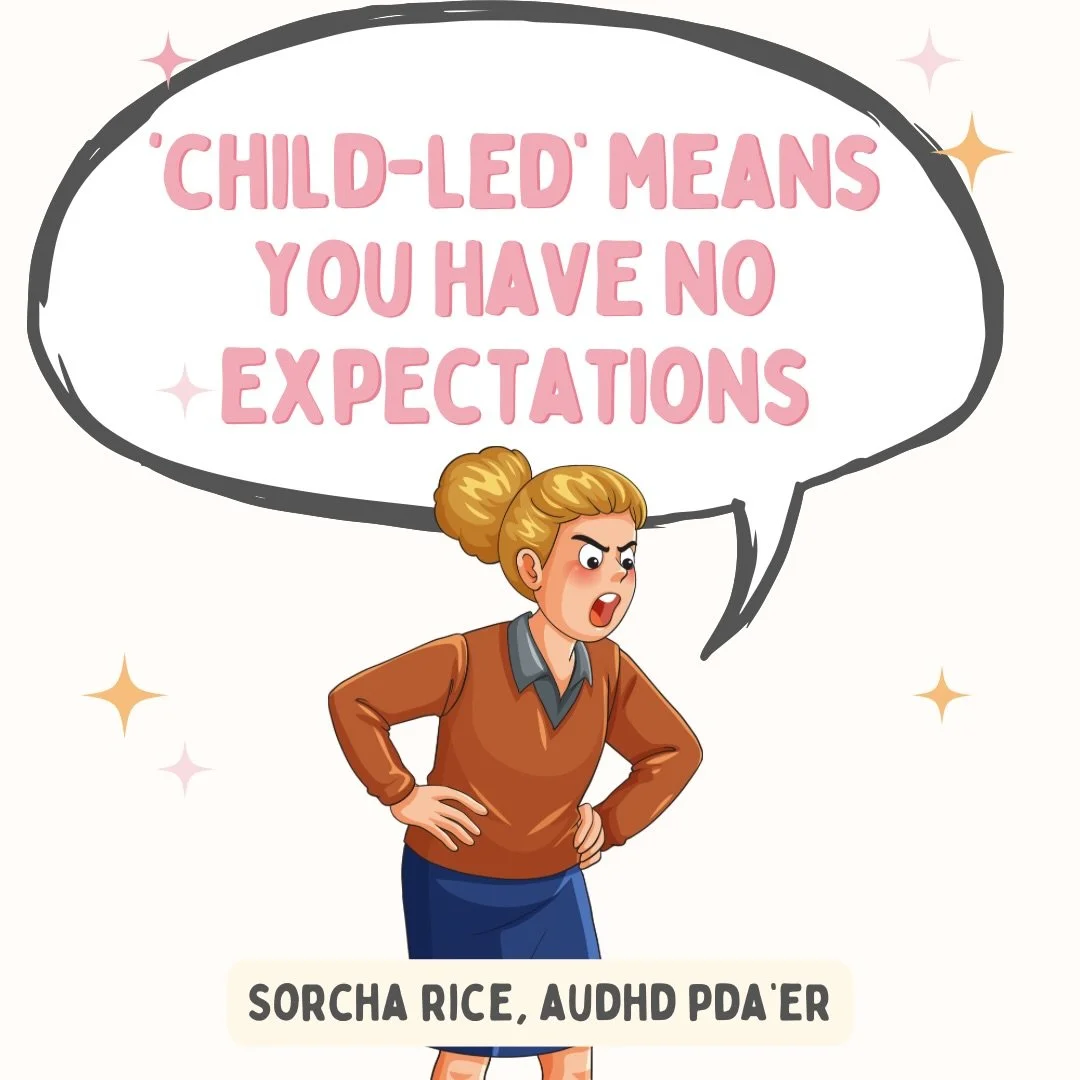 &ldquo;&lsquo;Child-led&rsquo; doesn&rsquo;t mean no expectations&hellip; it means rethinking what expectations are rooted in.

It&rsquo;s not about abandoning children, it&rsquo;s about walking alongside them.

Respecting their autonomy.
Supporting 
