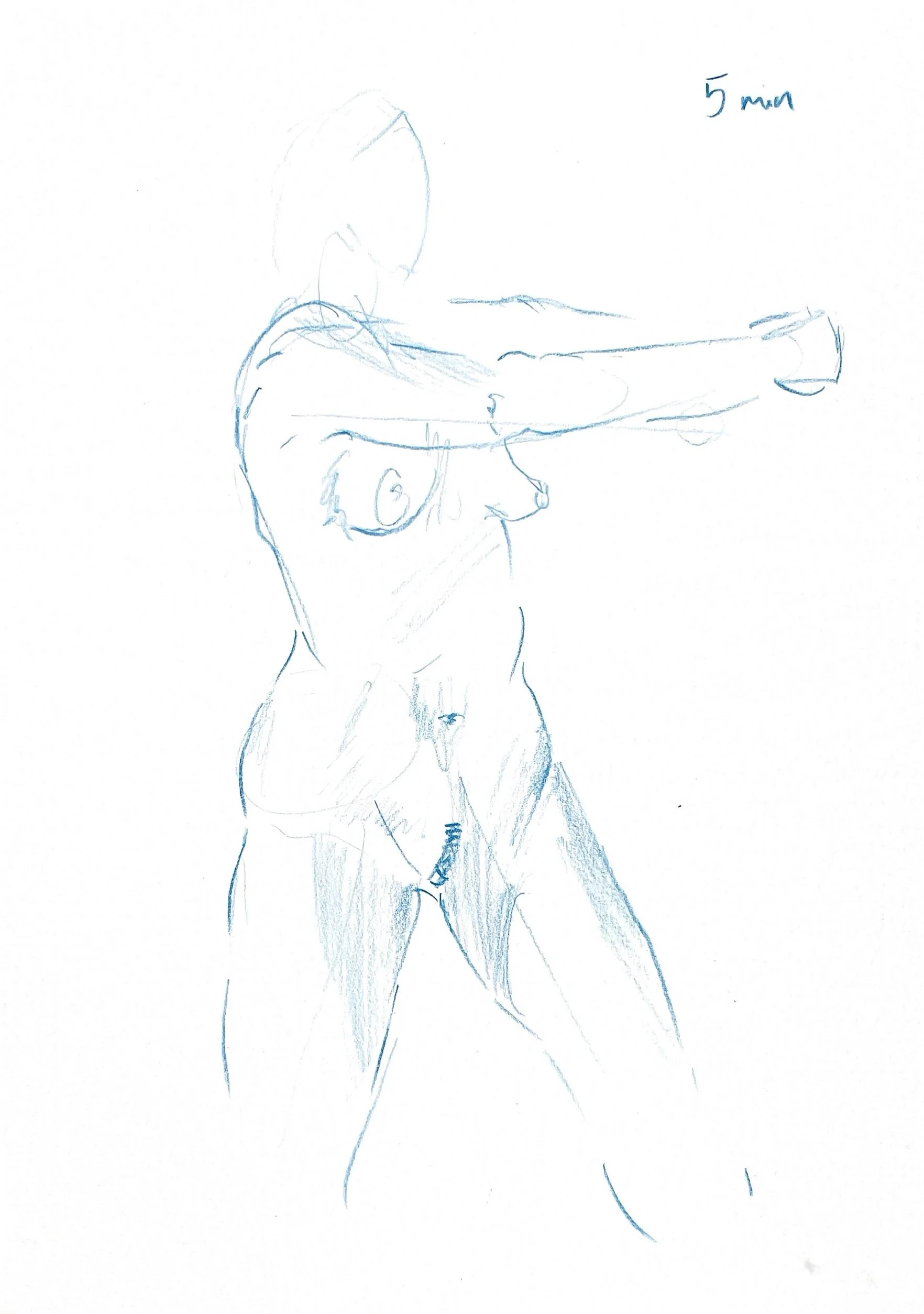 "life drawing"
Coloured pencil on paper, A4