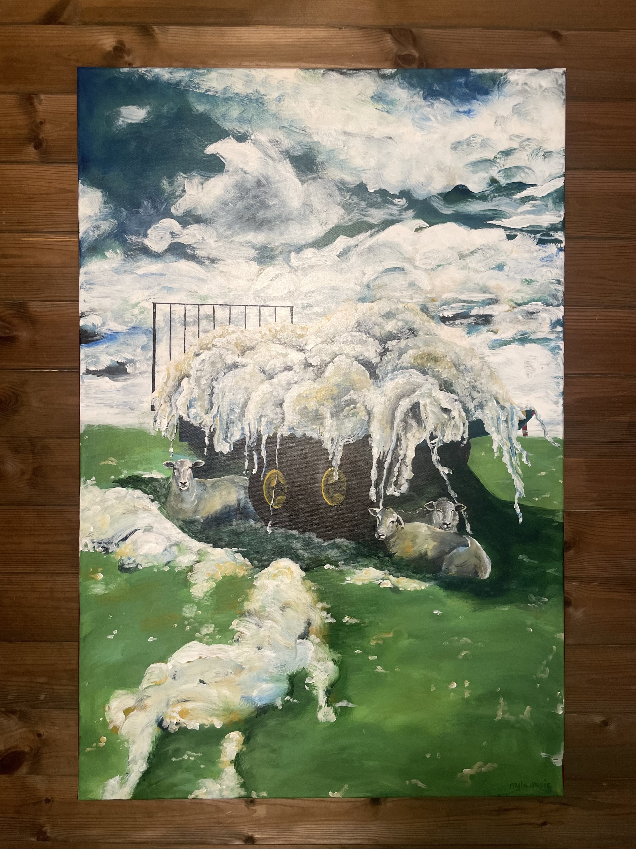 Acrylic on canvas.
61 x 91cm.