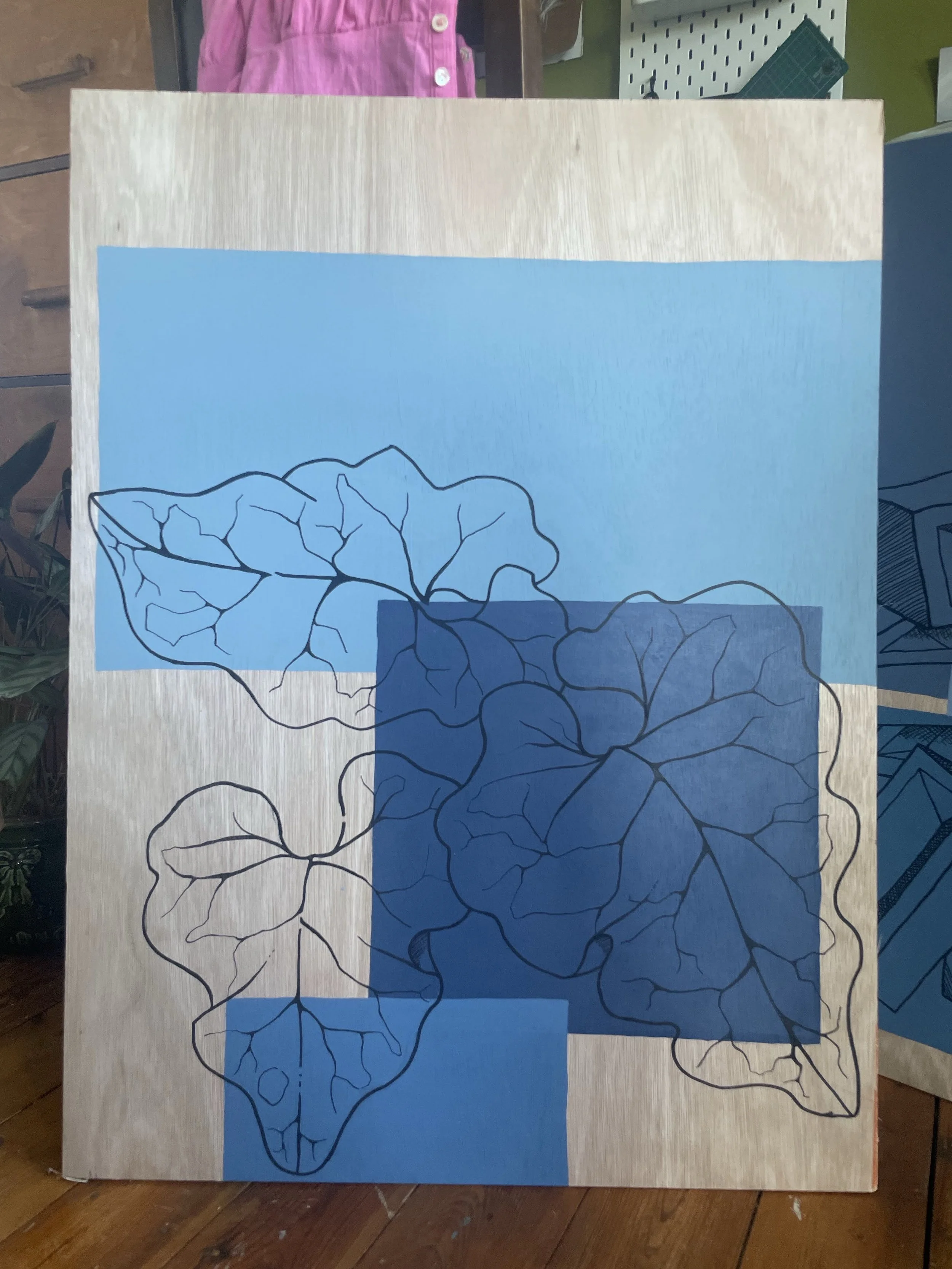 Emulsion & Posca pen on wood