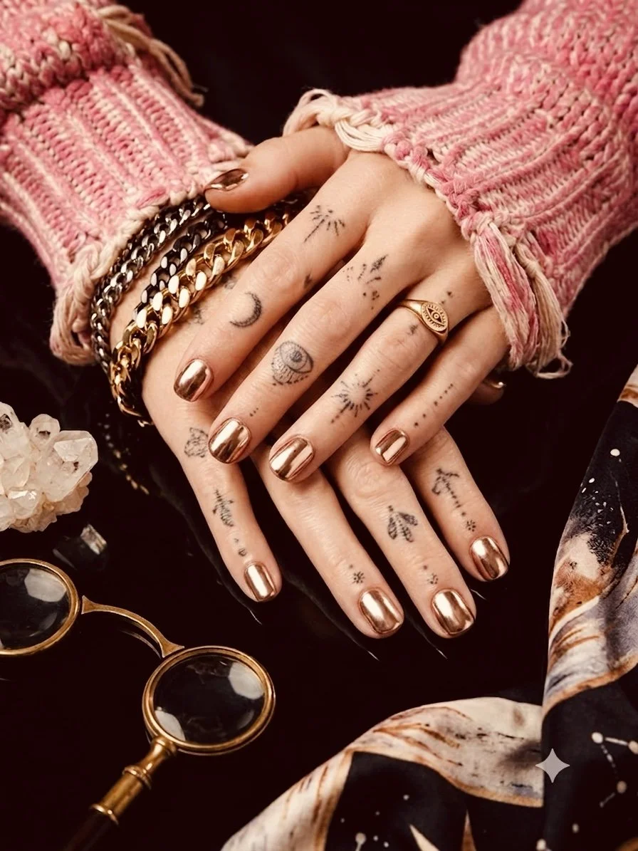 Full Set 14k Gold Short Nails