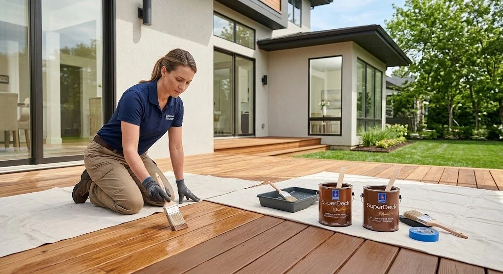 The difference between exterior wood stain and exterior paint for decks