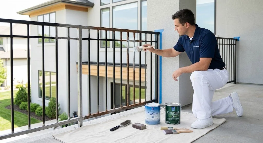 How to treat and seal rusty exterior metal railings before painting