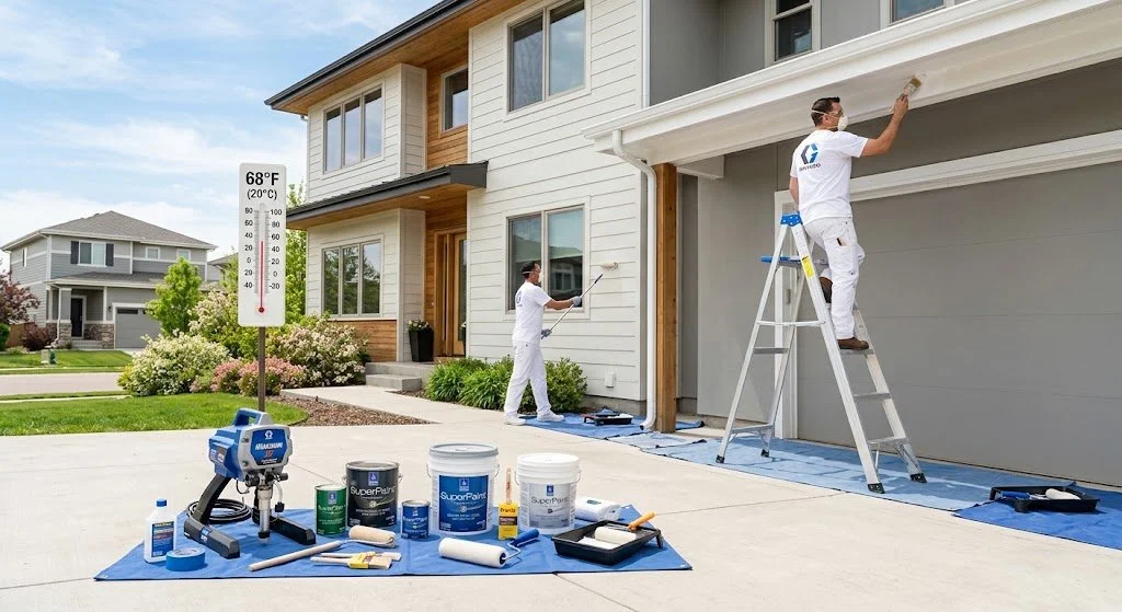 The best temperature range for painting the outside of a house