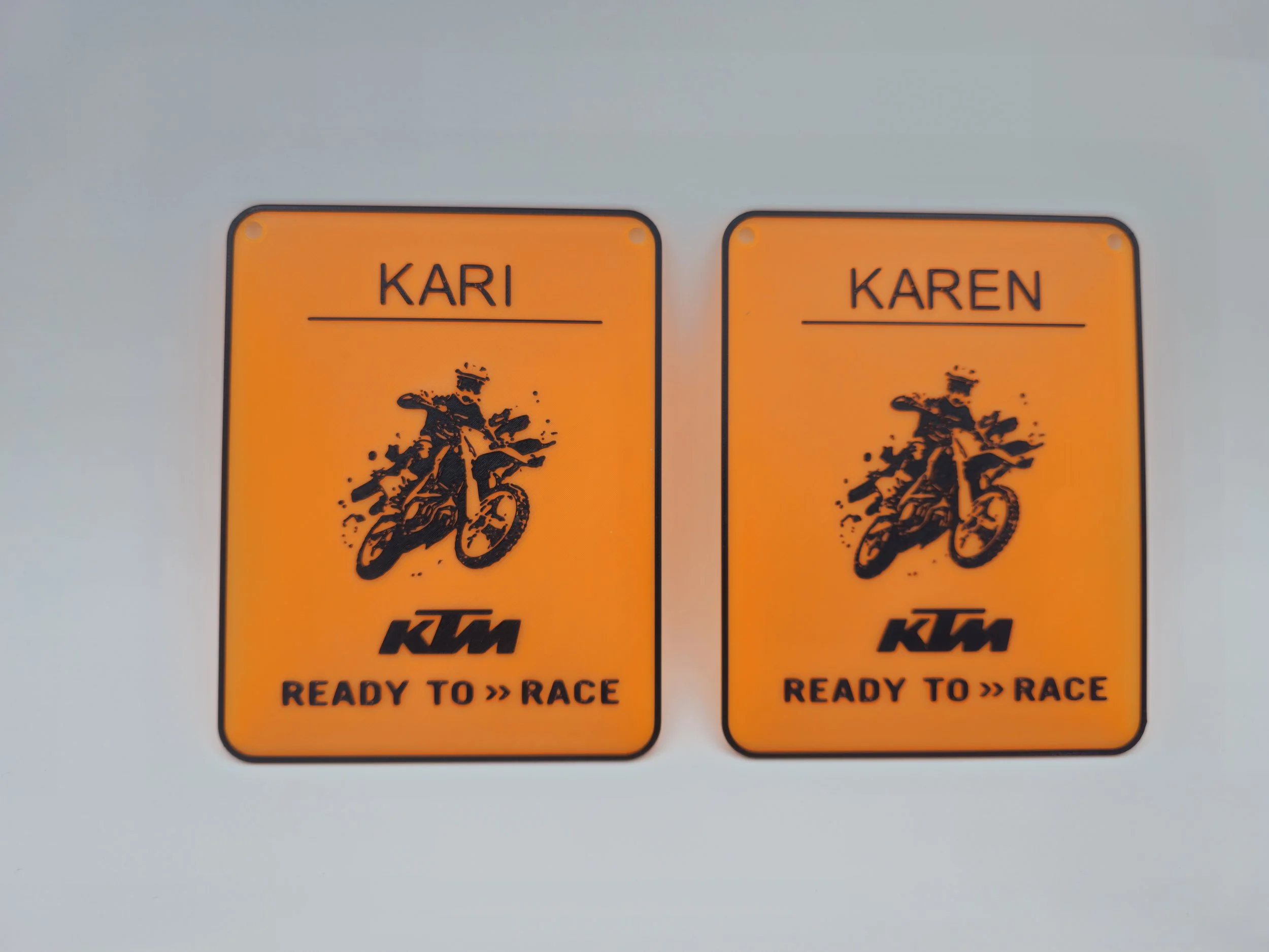 Customized KTM Name Sign