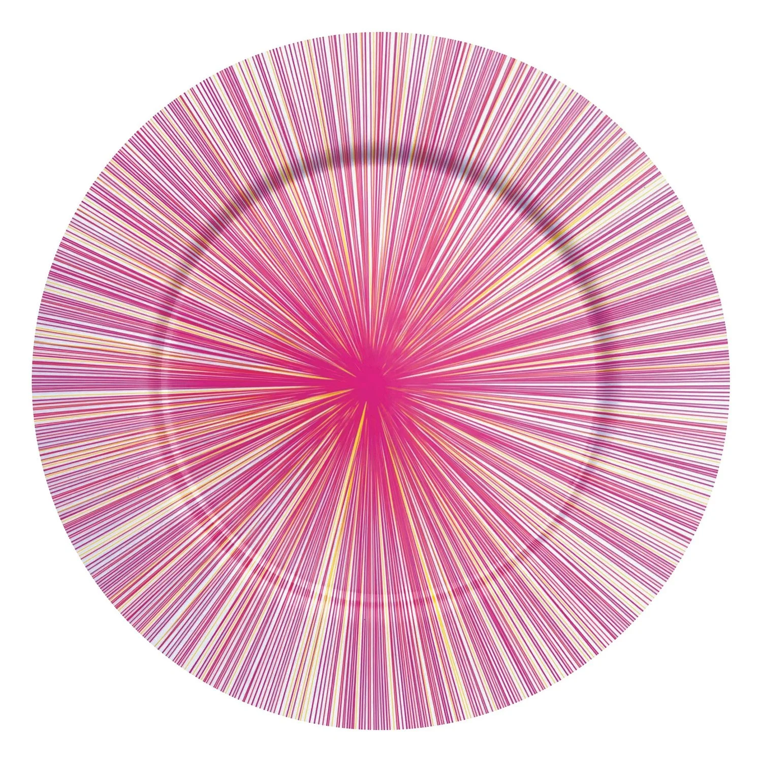 Pink Strip Melamine Plate Design_Tisch, NY