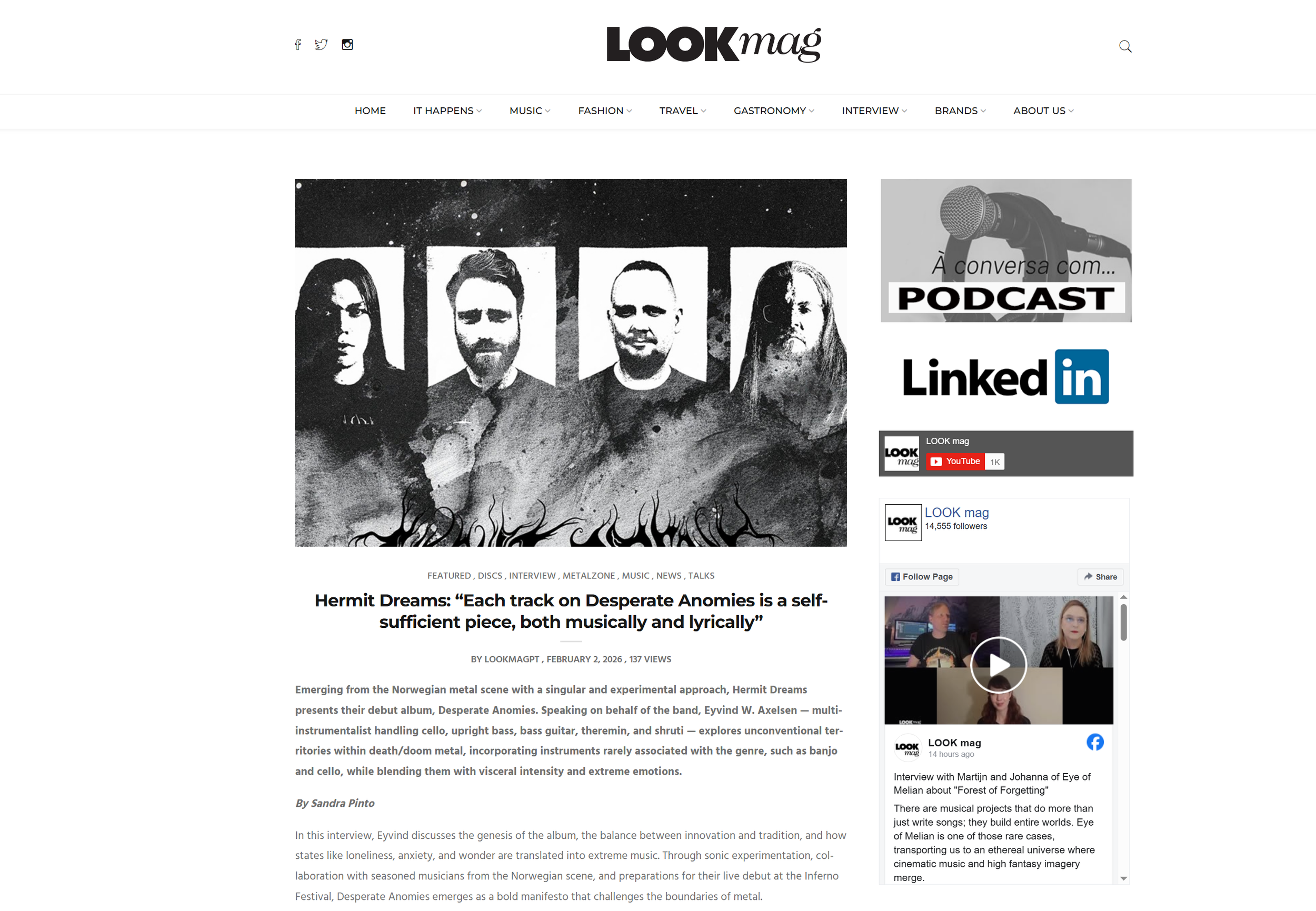Norwegian Doom Metal act Hermit Dreams interviewed by LOOK Mag