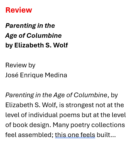 Review of Parenting in the Age of Columbine