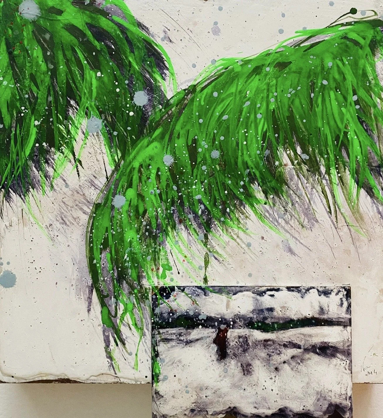  Agnès Vandermarcq, Horizon, tempera, 30,5 x 30,5 cm, 2024 