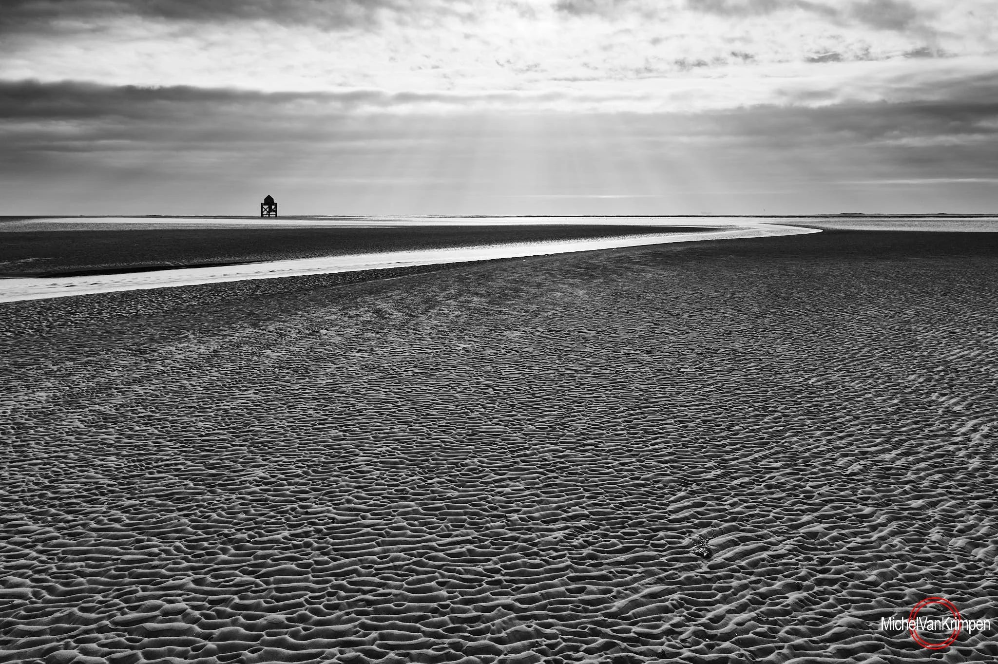 Vogelwachtershuis op Engelsmanplaat (Waddenzee)