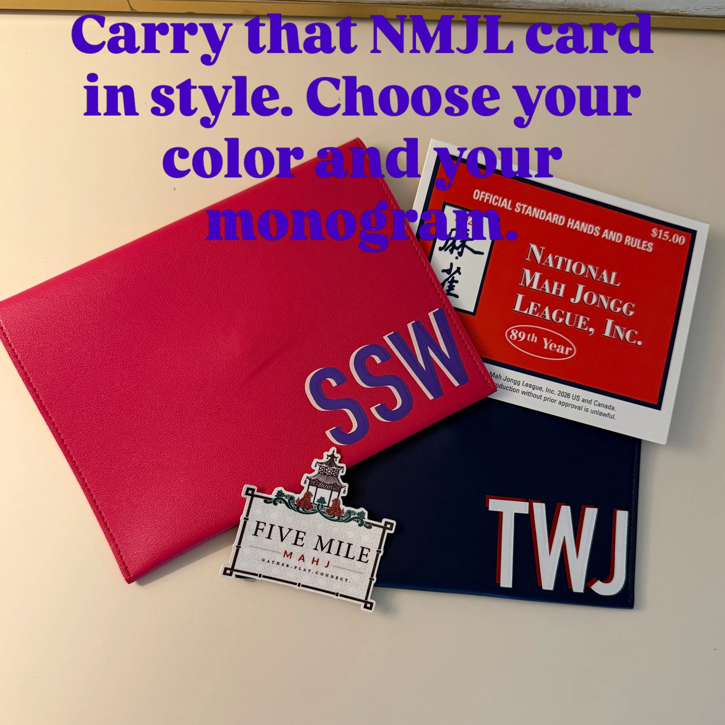 DM us to order or check out our Etsy shop! #mahjong #mahjongclutch #mahjongfolio #mahjongaccessories