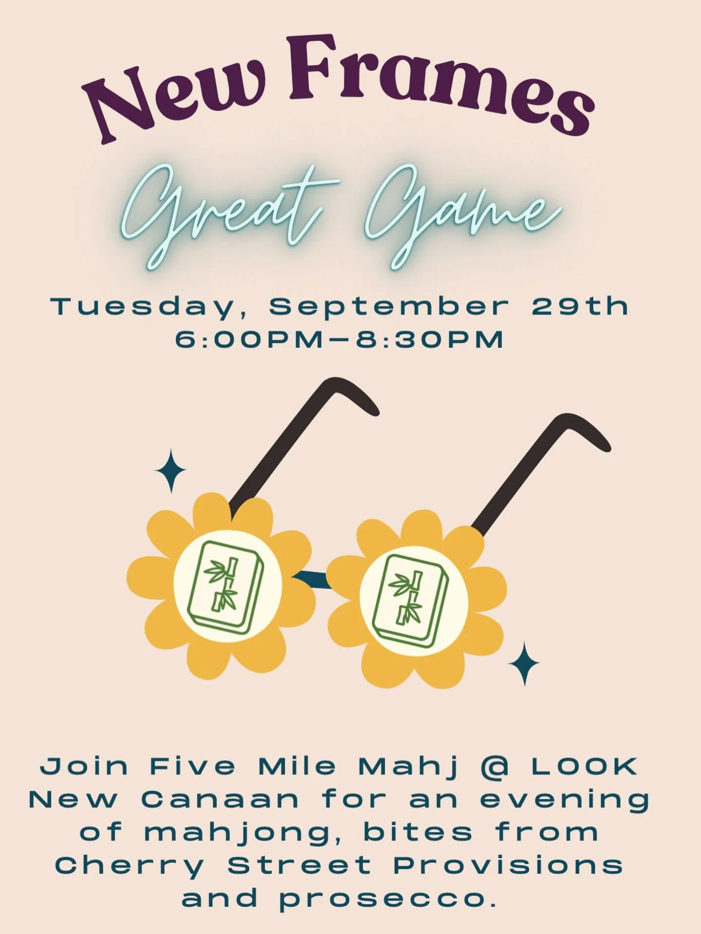 Only 4 seats remain! Come play tomorrow night.  All levels welcome! Sign up at FiveMileMahj.com 🤓