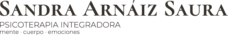 Logotipo corporativo de Sandra Arnáiz Sura. Piscoterapia integradora entre cuerpo, mente y emociones.