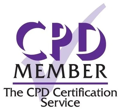 CPD Member logo from The CPD Certification Service featuring purple ‘CPD’ lettering with a checkmark and the text ‘The CPD Certification Service’ beneath. Link takes you to the Cewri membership page.