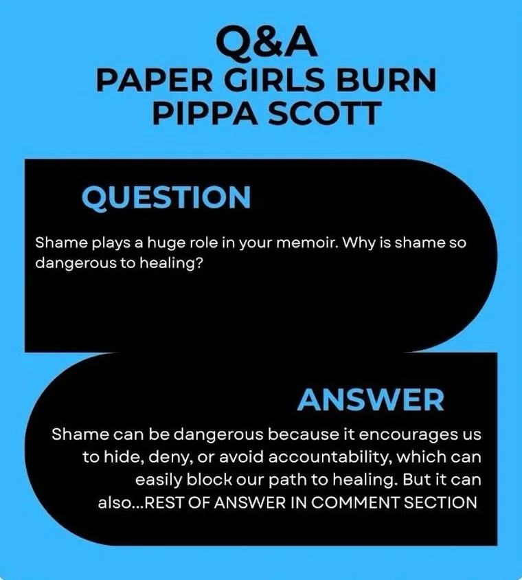 CONTINUED ANSWER FROM CAPTION&hellip;

Shame can be dangerous because it encourages us to hide, deny, or avoid accountability, which can easily block our path to healing. But it can also be a huge motivator for change, because it ironically acts as a