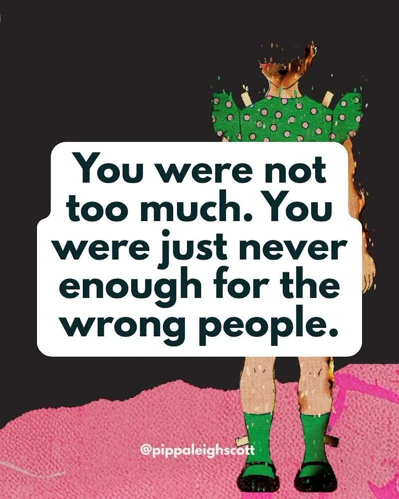 If this is the kind of conversation you have been looking for, follow along. This is what I post about. ❤️

#toomuch #innerwork #selfawareness #selfabandonment #anxiousattachment