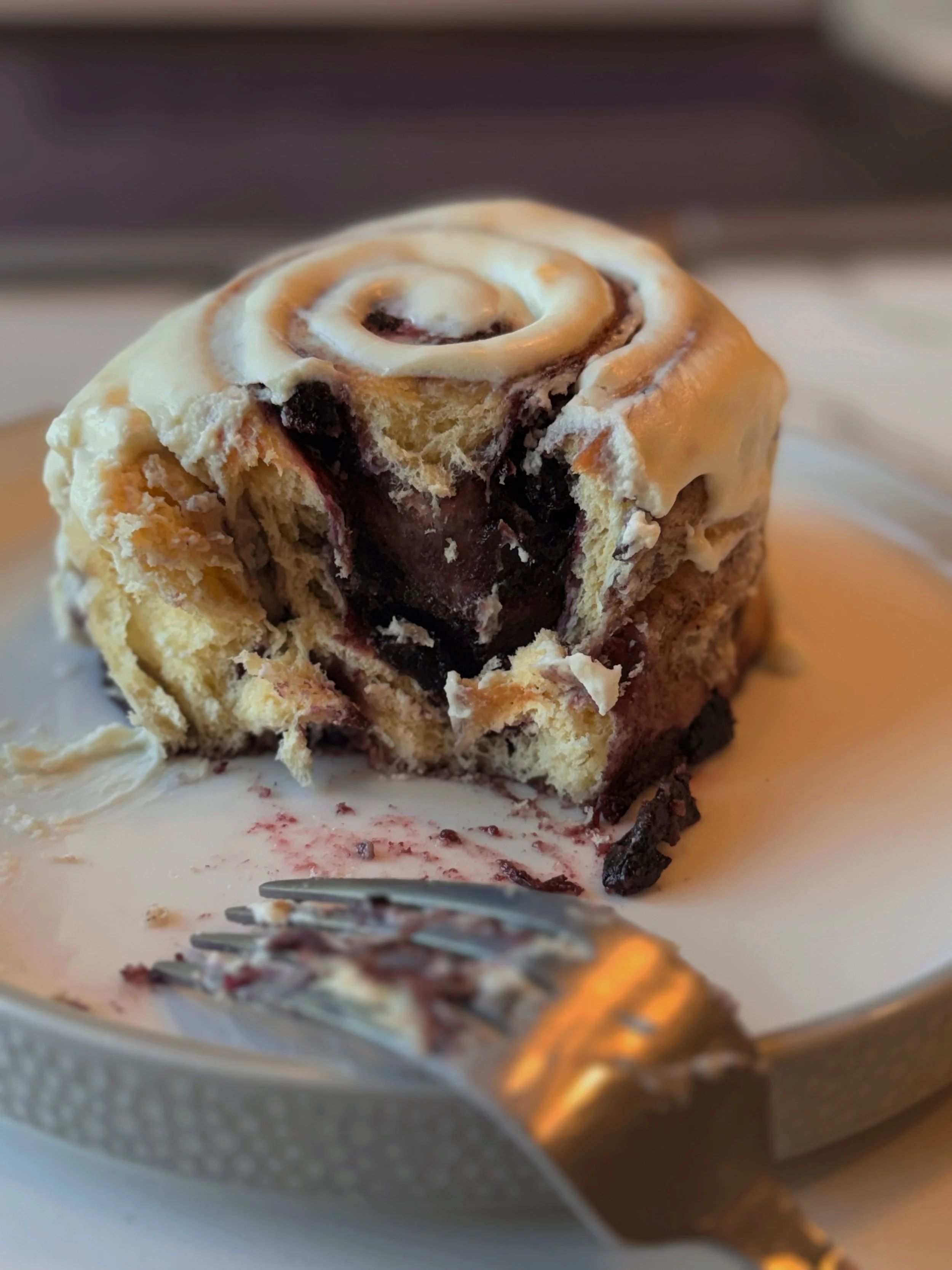 Blueberry Cheesecake Cinnamon Roll