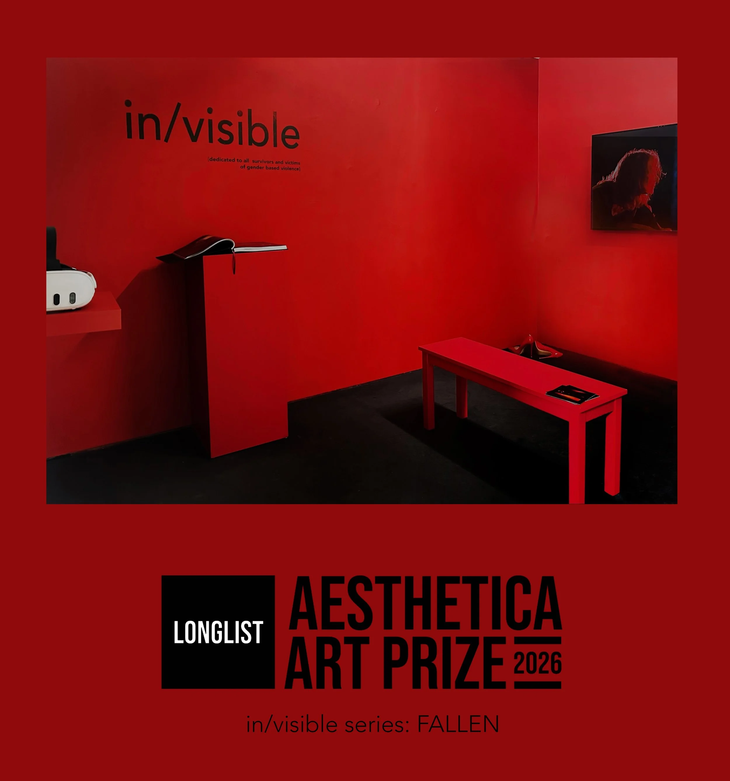 in/visible series     The Red Room an installation  longlisted for the Aesthetica Art Prize 2026