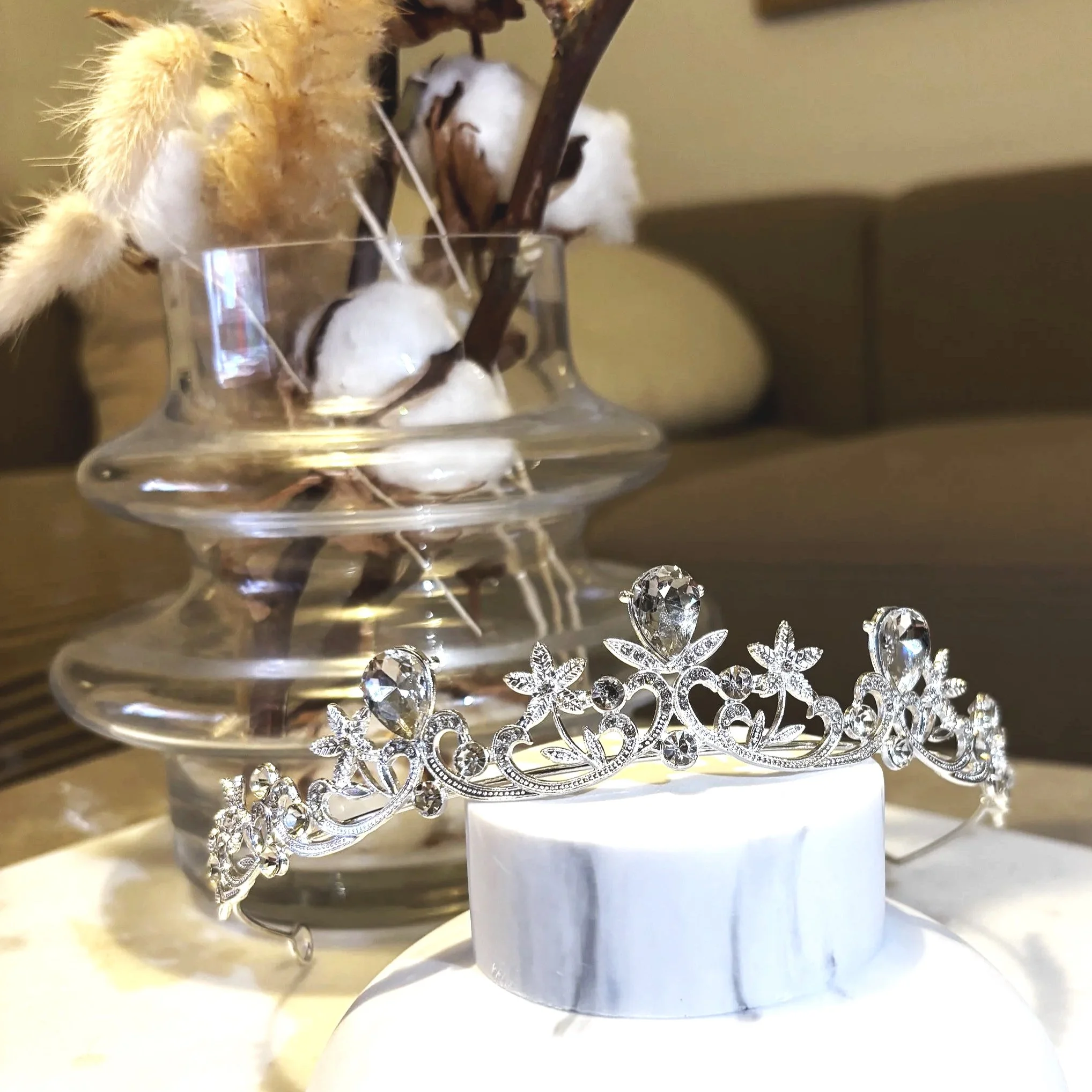 Diadem m. Klare sten