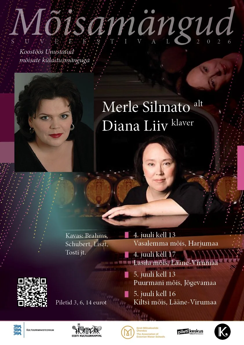 Suvefestival Mõisamängud 2026. Merle Silmato (alt), Diana Liiv (klaver)