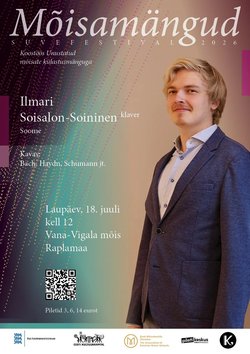 Suvefestival Mõisamängud 2026. Ilmari Soisalon-Soininen (klaver, Soome) 