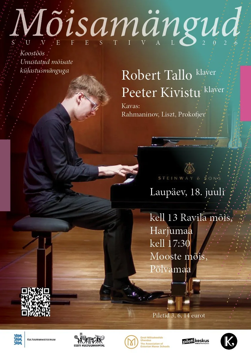 Suvefestival Mõisamängud 2026. Robert Tallo (klaver) ja Peeter Kivistu (klaver)