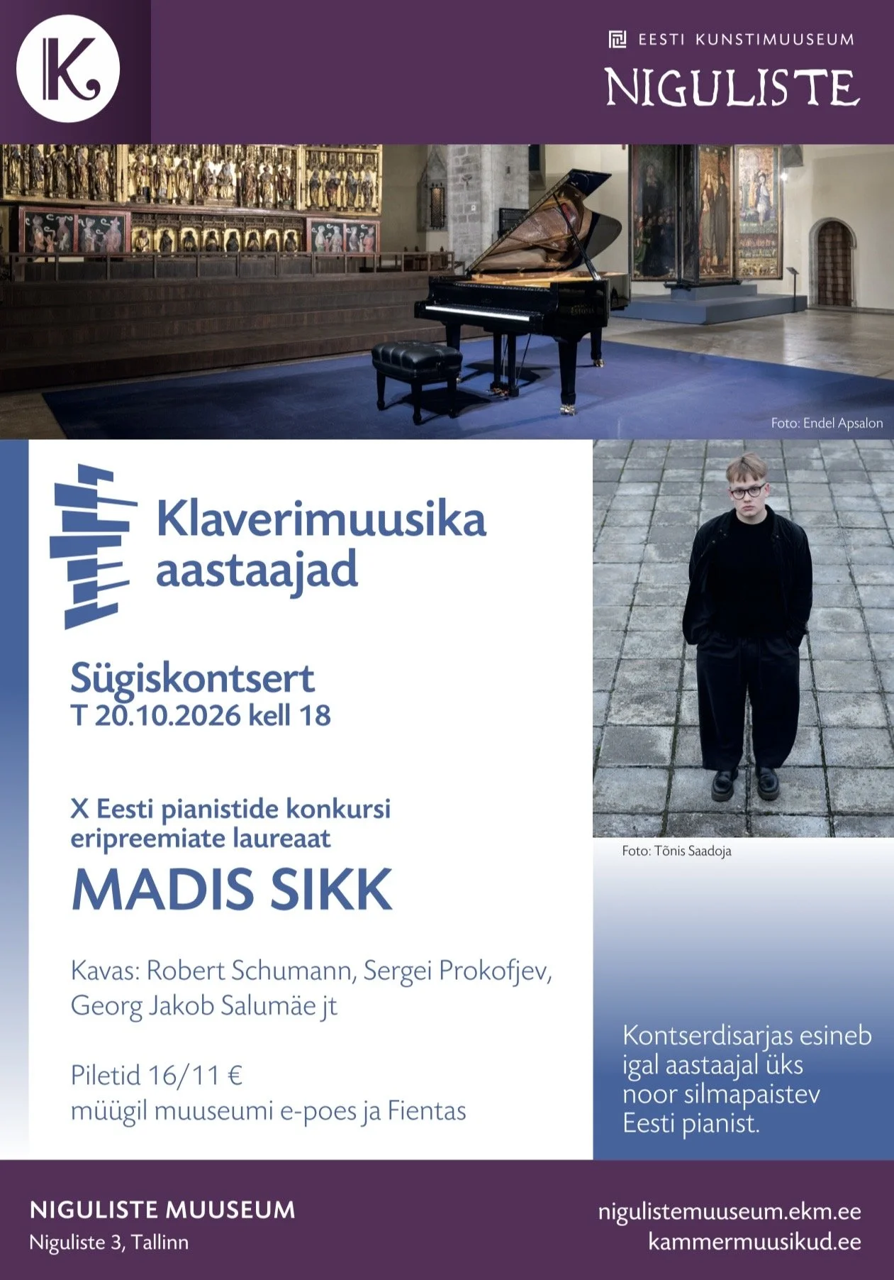 Klaverimuusika aastaajad. Sügiskontsert. Madis Sikk