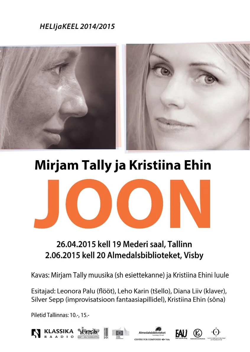 HELIjaKEEL. Mirjam Tally ja Kristiina Ehin. JOON