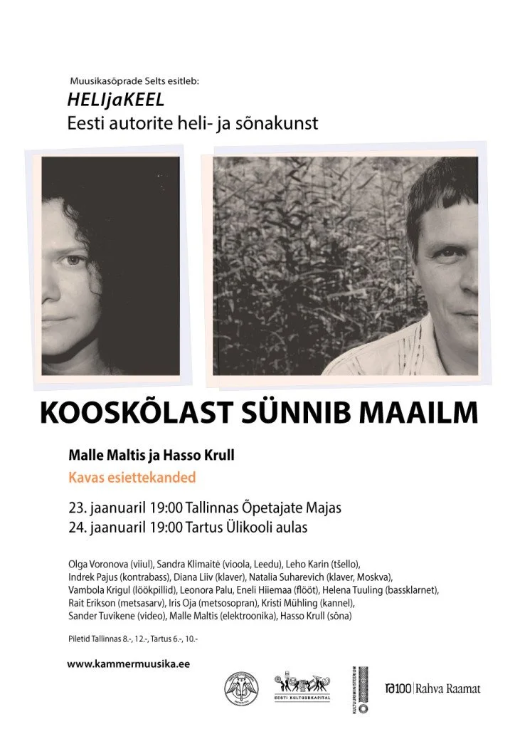HELIjaKEEL. Malle Maltis ja Hasso Krull. KOOSKÕLAST SÜNNIB MAAILM