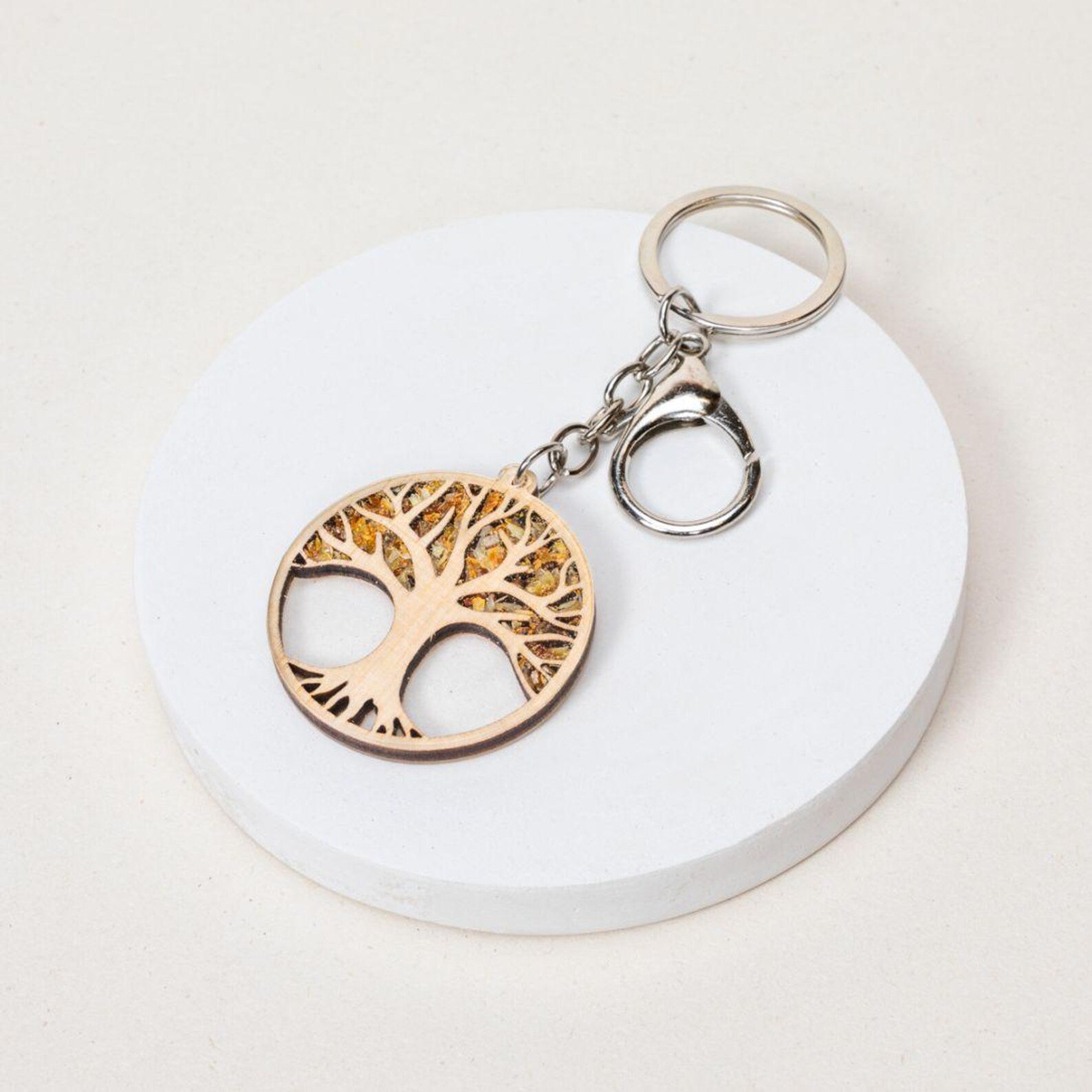 Porte-clé Arbre de vie Ambre