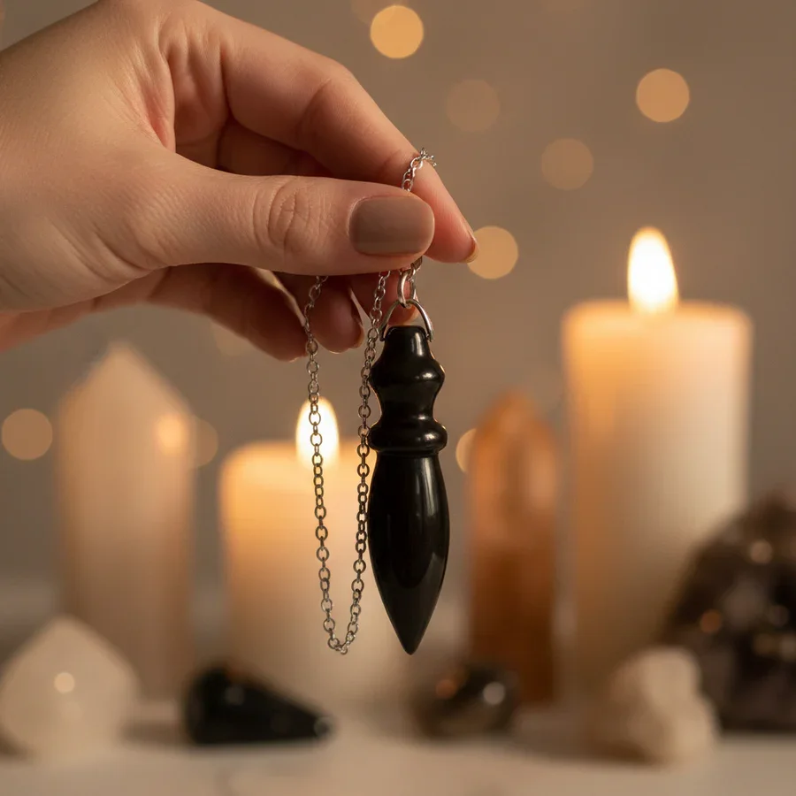 Pendule Thot Obsidienne oeil celeste.webp