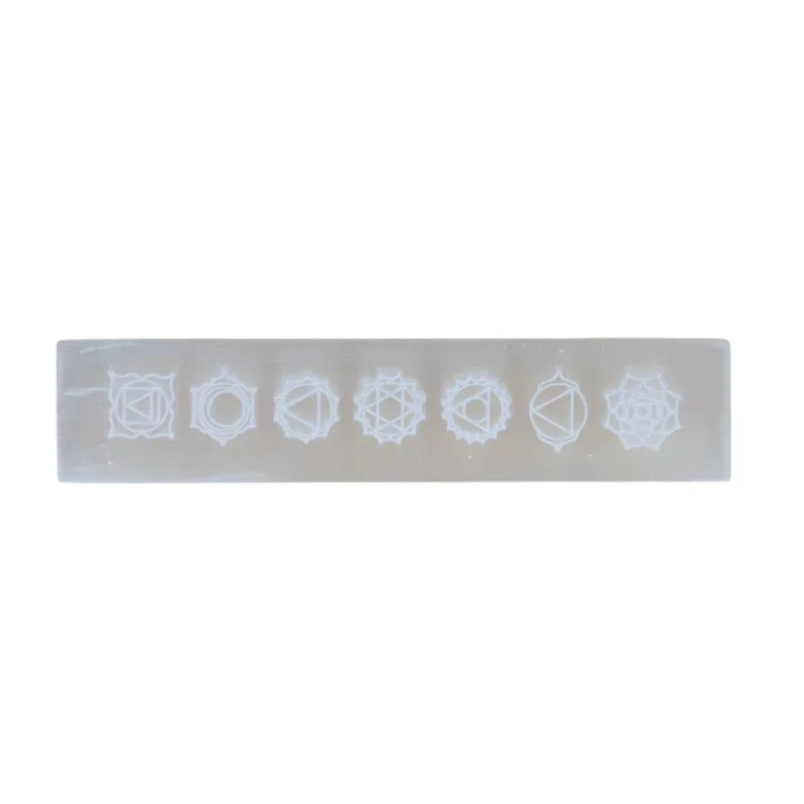 Plaquette 7 chakras Sélénite.webp