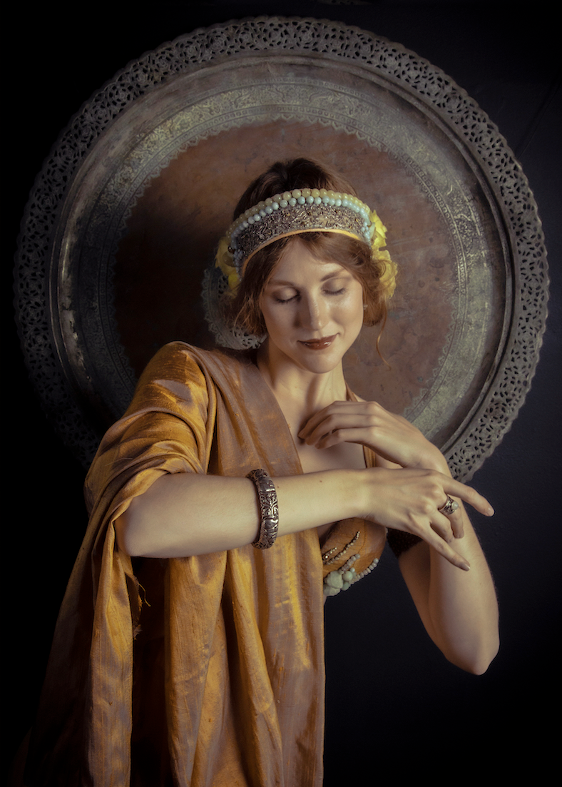 Headdress Modeling - Aquamarine / Citrine