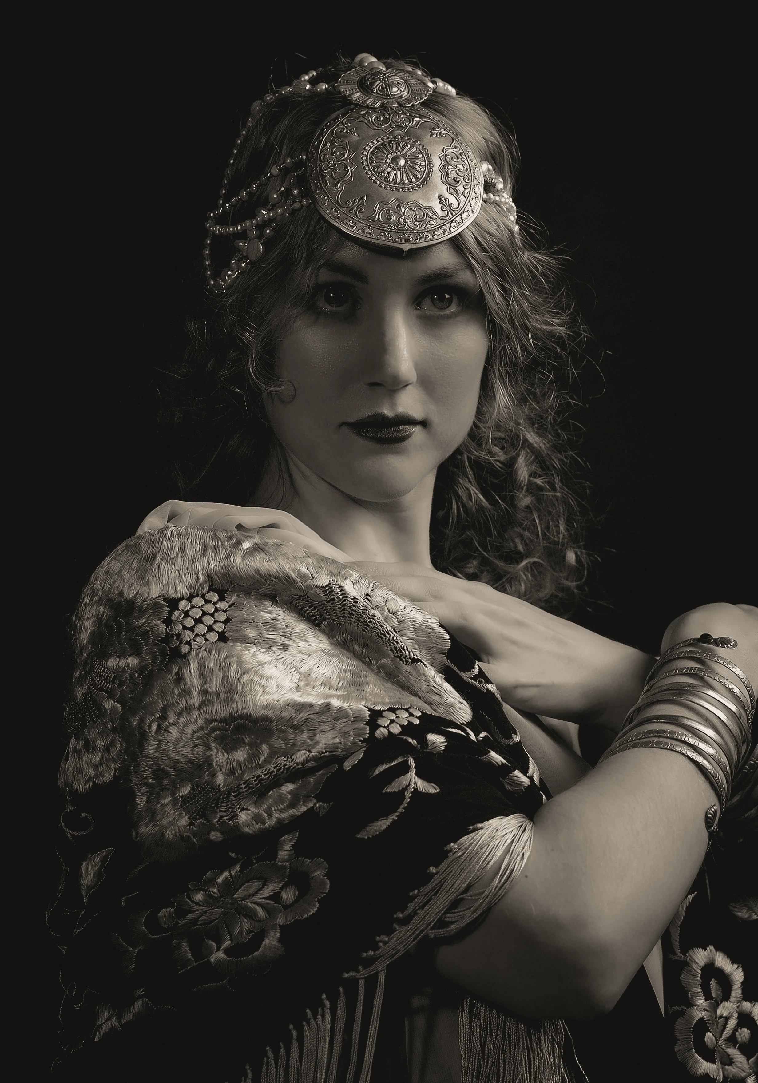 "Headdress modeling - Silver / Pearl" - Allen Moore