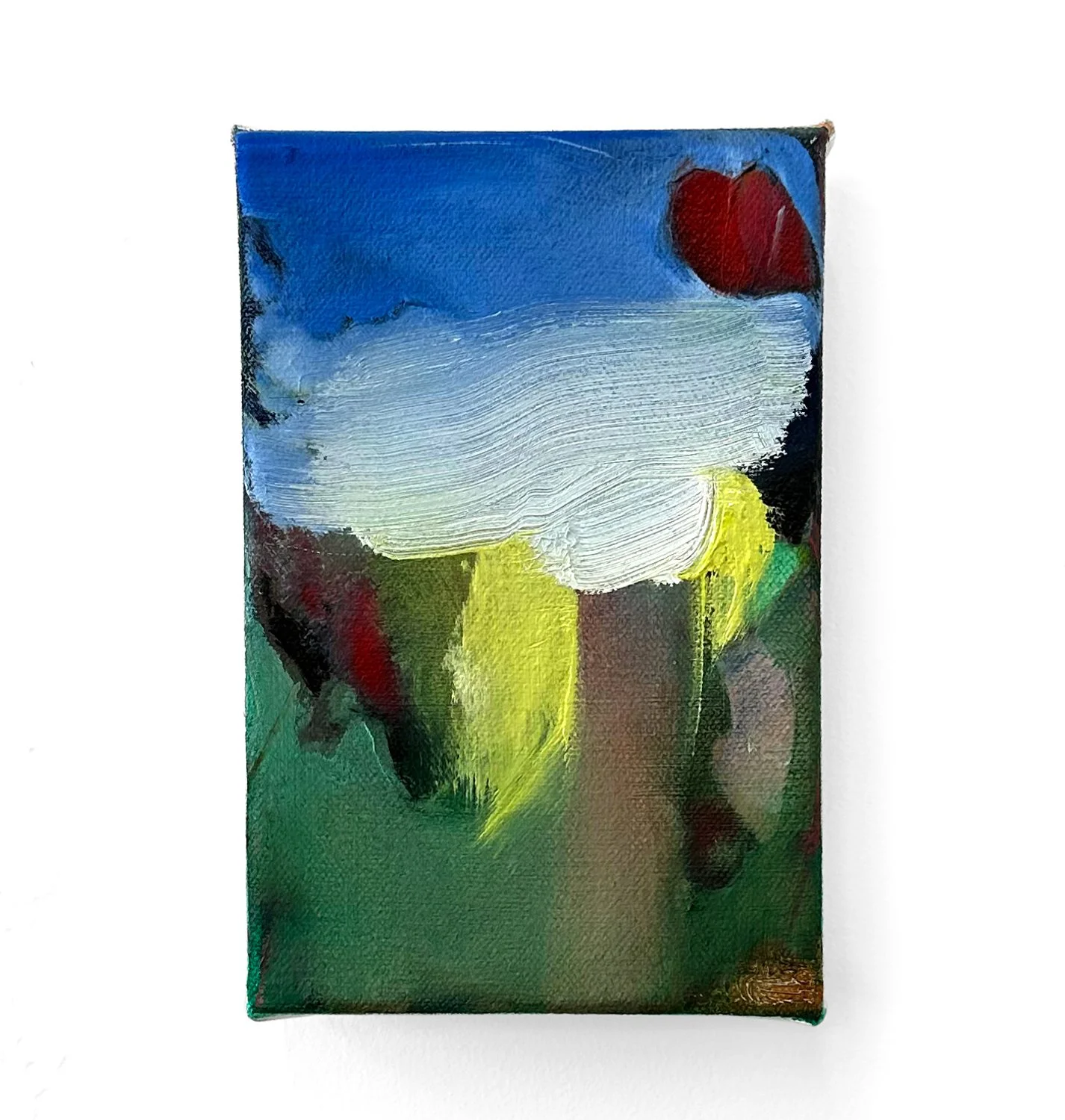 Hannah Stoll "Untitled (1)" (6" x 4") oil on canvas, 2025. sold.