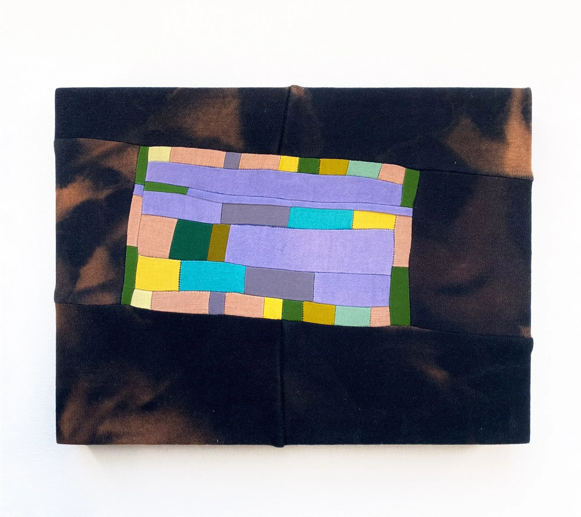 Allison McKeen "Quilt 18" (9" x 12") sewn fabric, 2025. sold.
