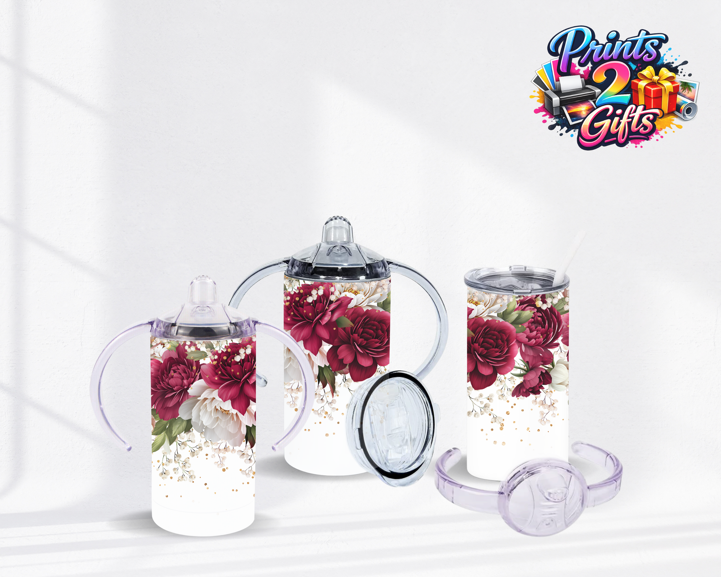 Floral Bliss 12oz Kid's Sippy Cup