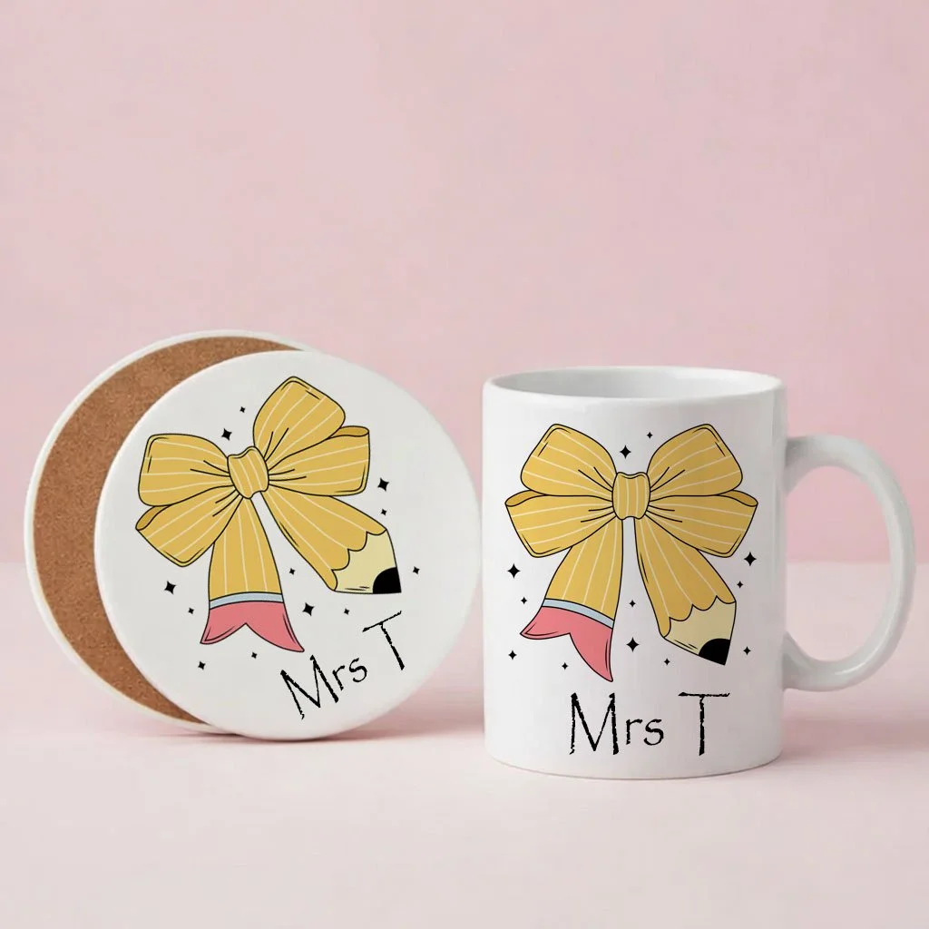 Teacher Appreciation Mug and Coaster Set