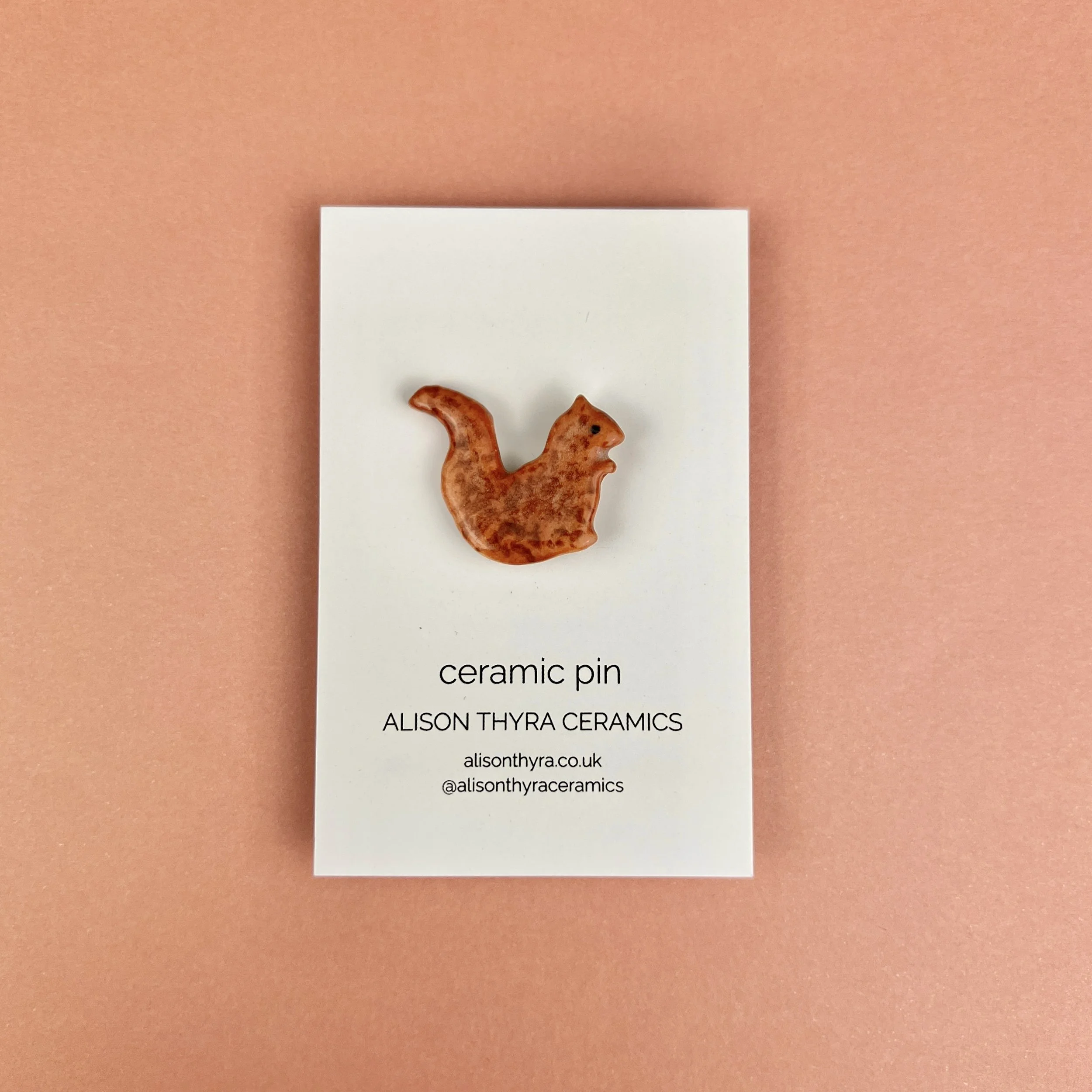 Red squirrel pin