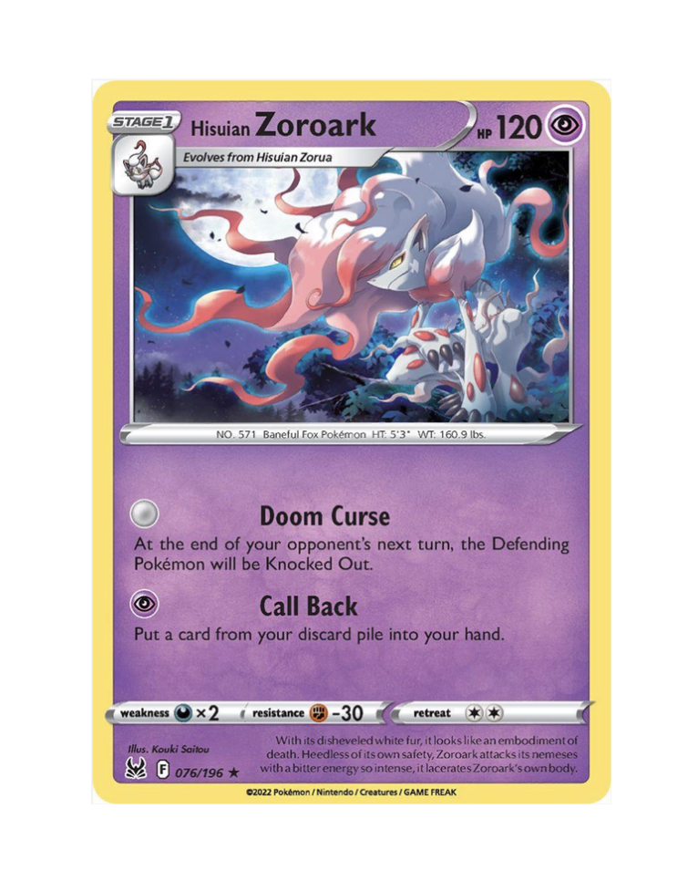 Hisuian Zoroark (Holo) (EN)  076/196