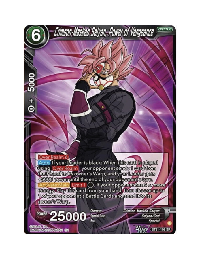Crimson-Masked Saiyan,Power of Vengeance (EN) - BT31-106