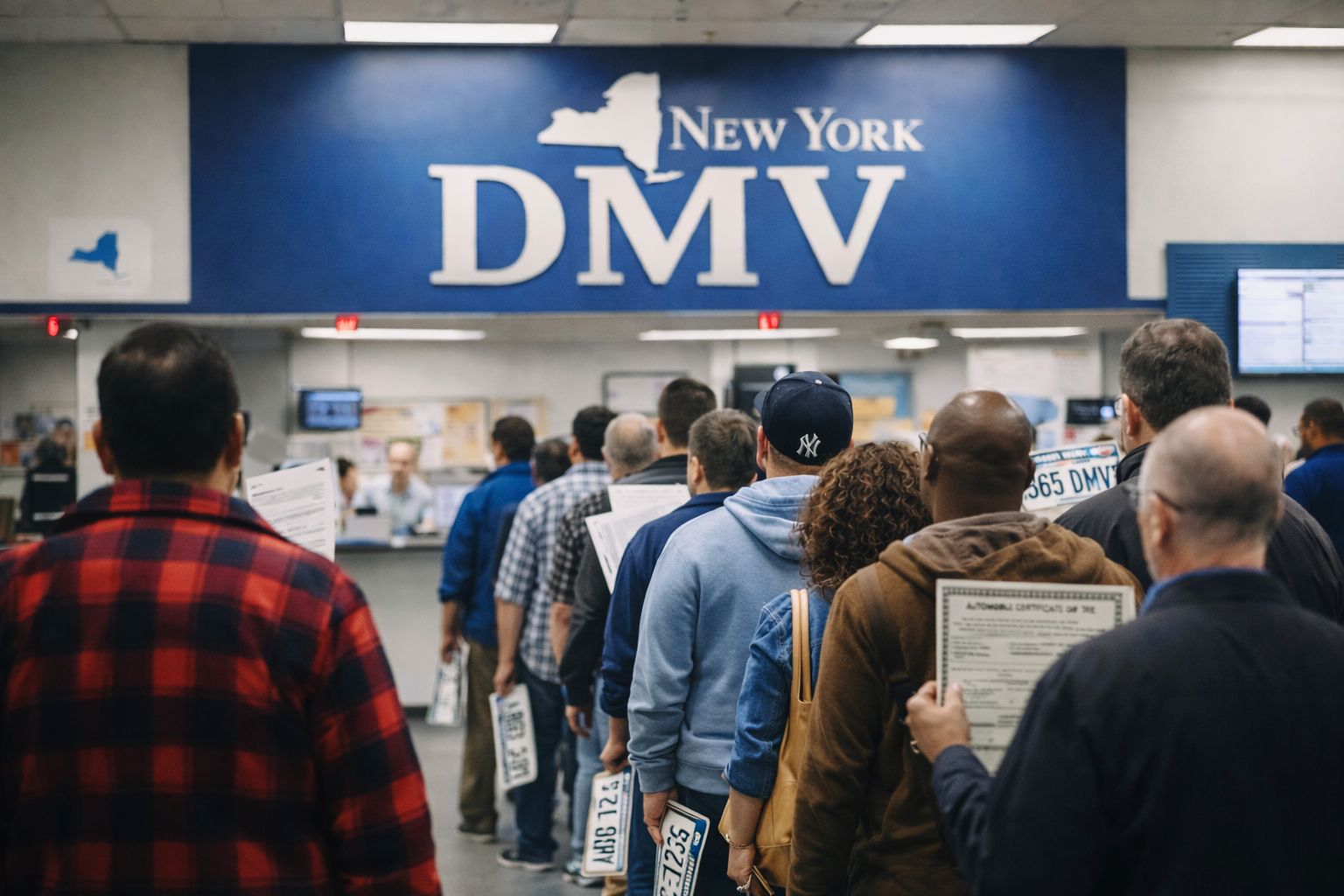 PEOPLE WAITING ON LINE