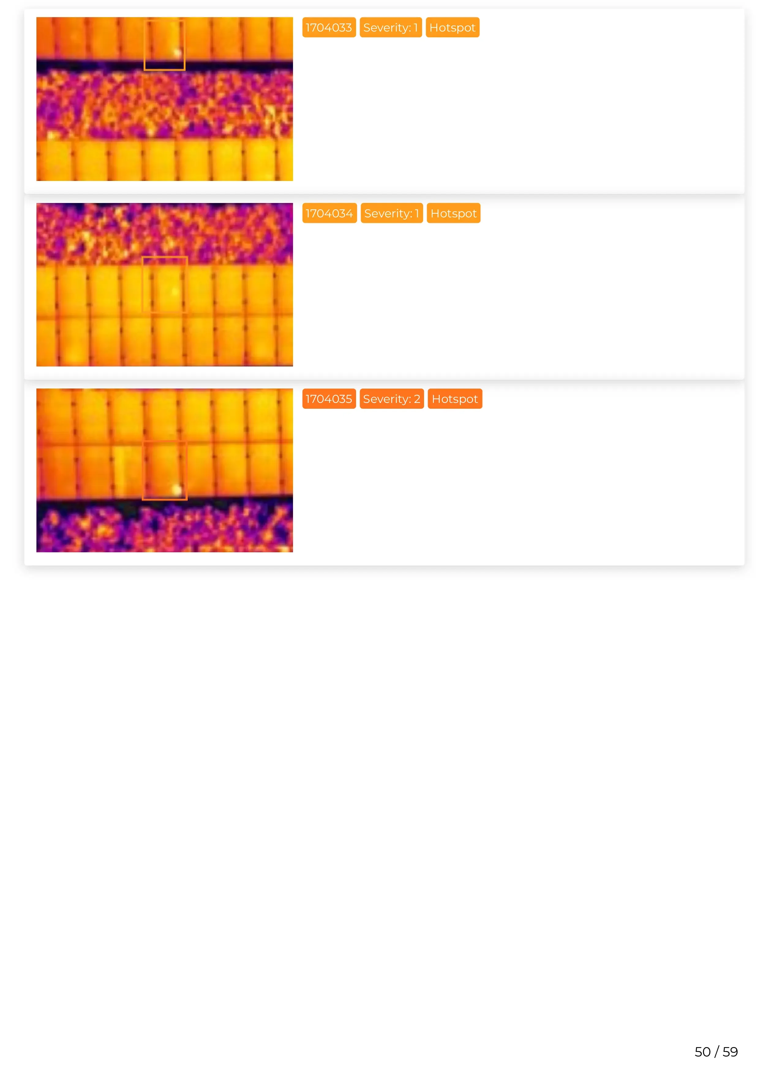 Scopito solar farm full inspection findings table West Yorkshire