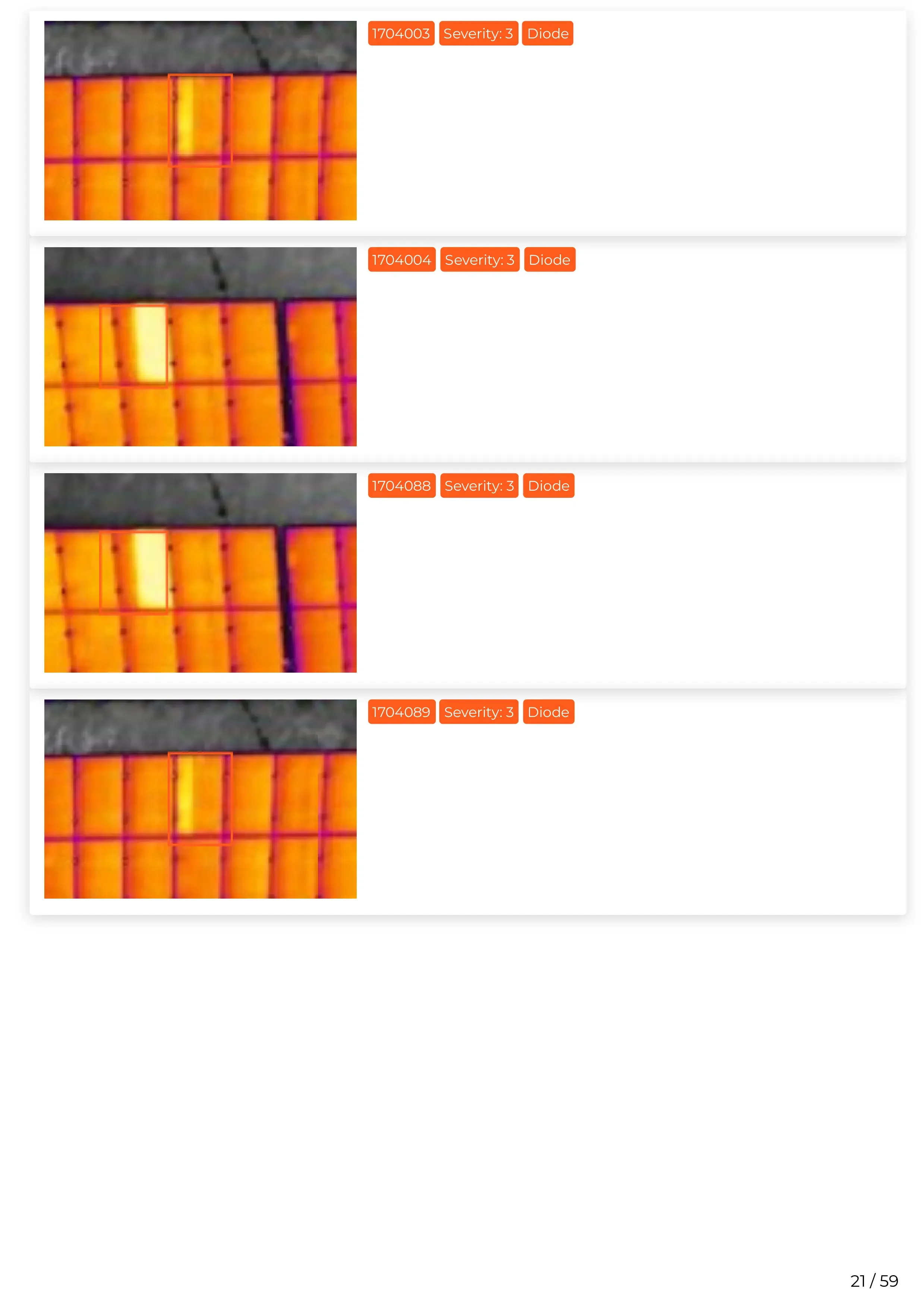 Scopito drone survey solar farm defect severity overview Yorkshire