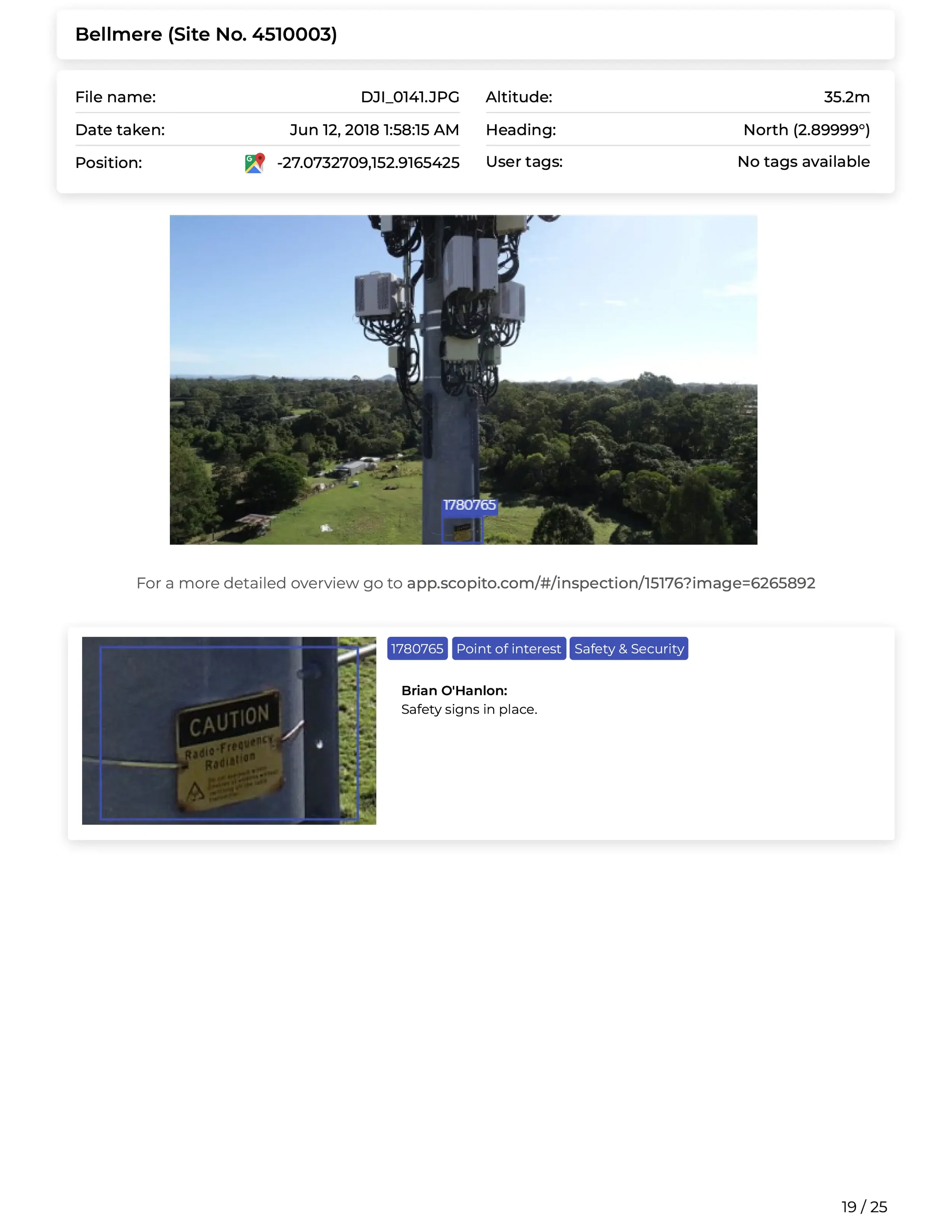 Structural survey annotated defect page Bradford Yorkshire