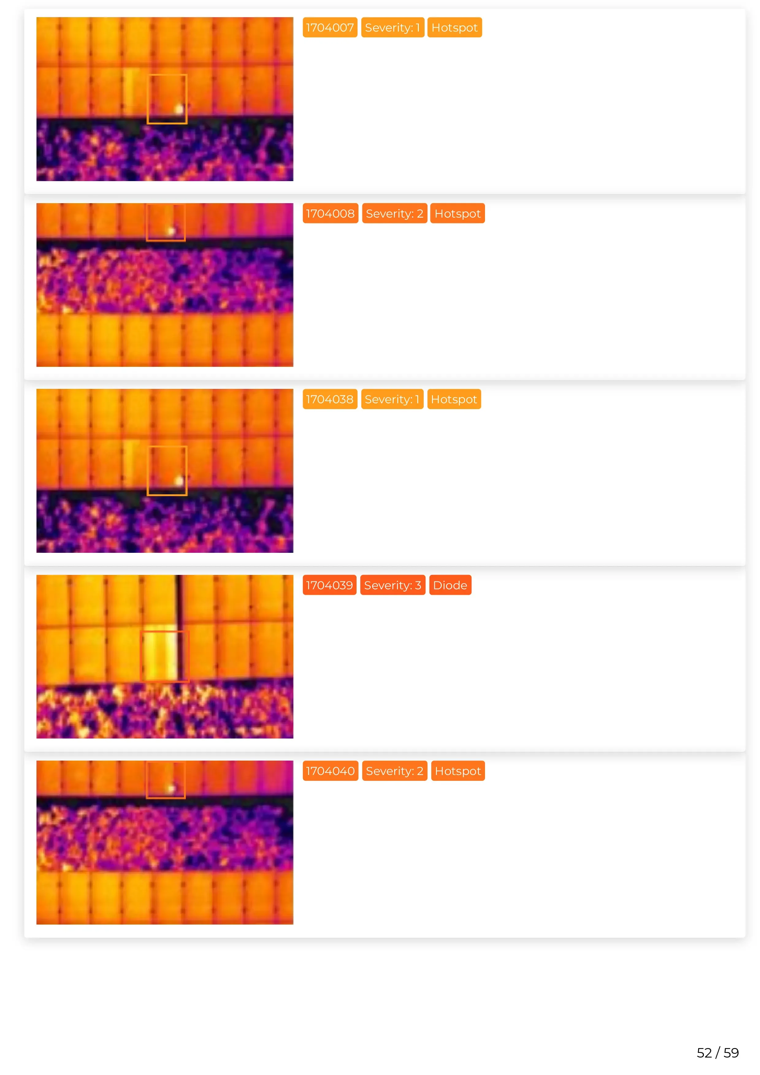 Scopito solar farm full inspection findings table West Yorkshire