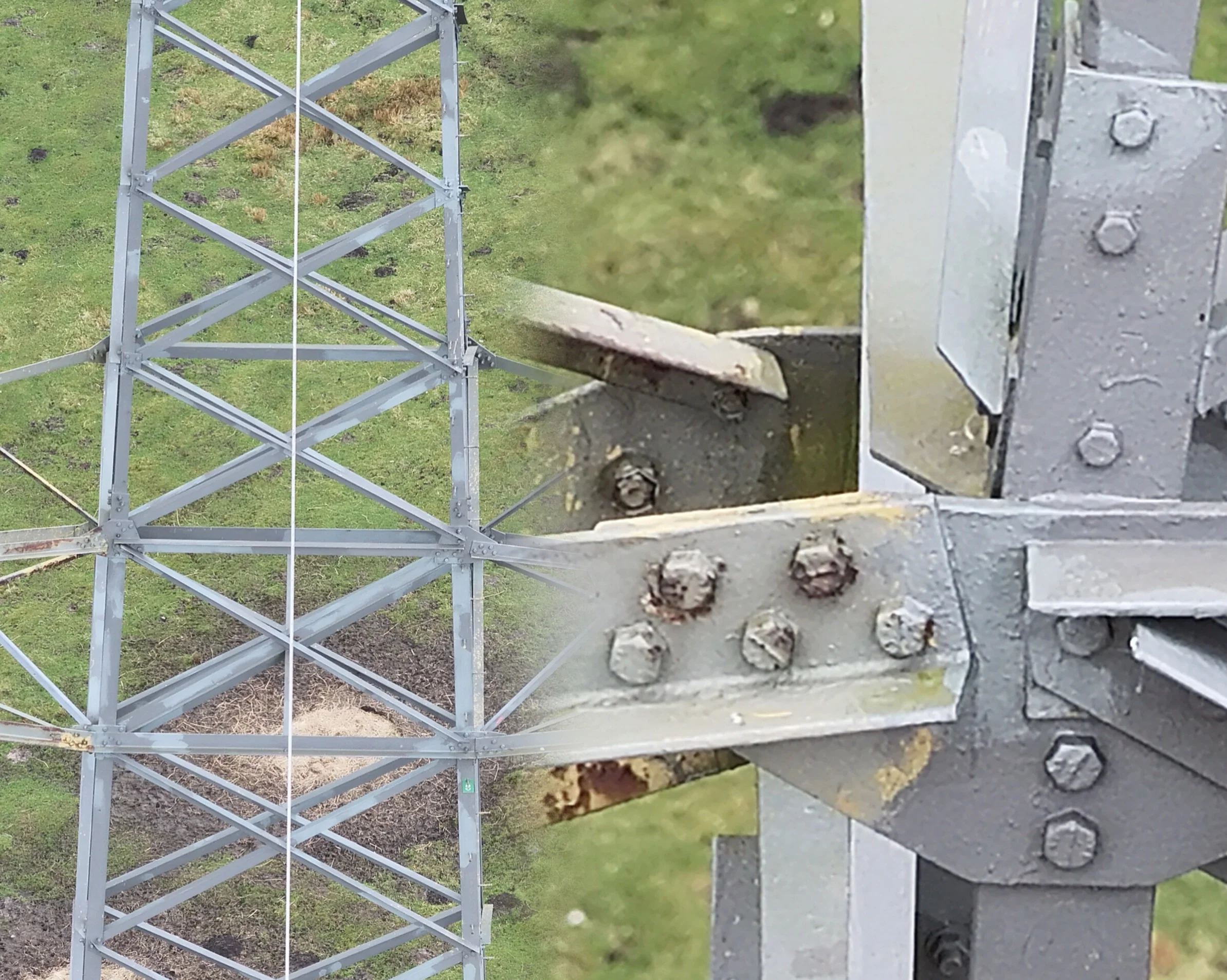 Drone inspection of HV tower steelwork and joints in Yorkshire. Speedee AerialWorks provides detailed overhead transmission structure surveys for UK network operators and contractors.