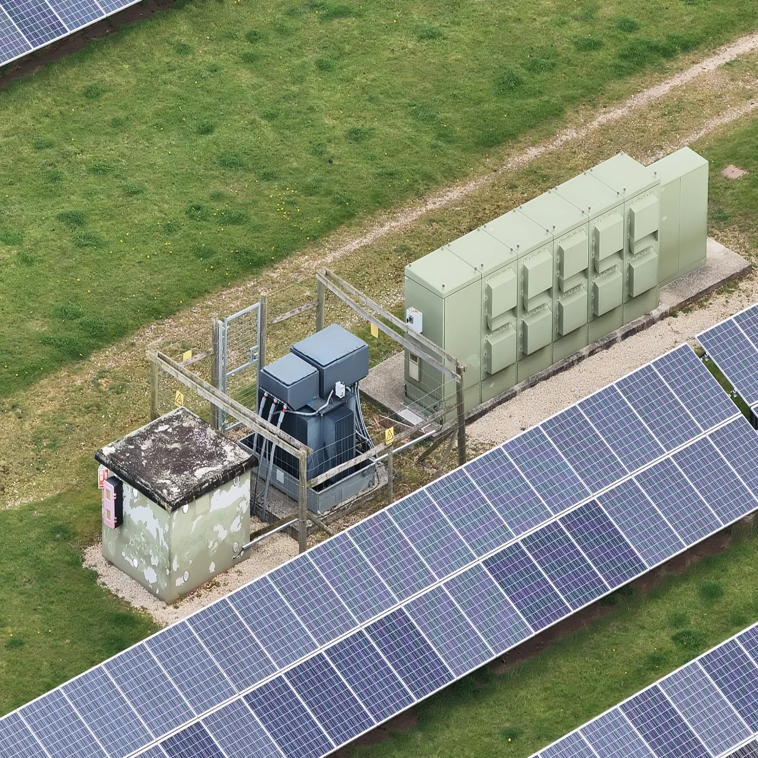 Solar Farm Inverter Inspection
Drone aerial inspection solar farm inverter station and substation equipment Yorkshire